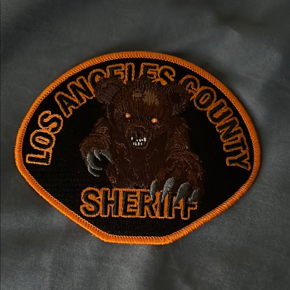 Bear Patch - Black and Orange